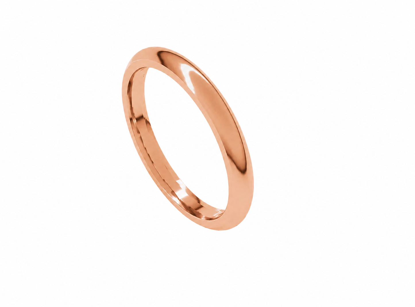 14K Gold 2.5mm Wedding Band Ring