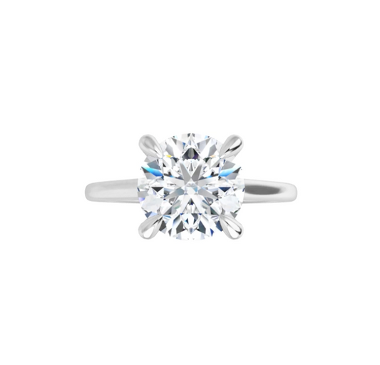 2.00 Carat Round Brilliant Lab Diamond Cathedral Solitaire Engagement Ring