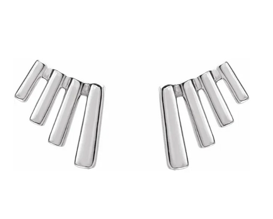 14k Gold Fan Ear Climbers