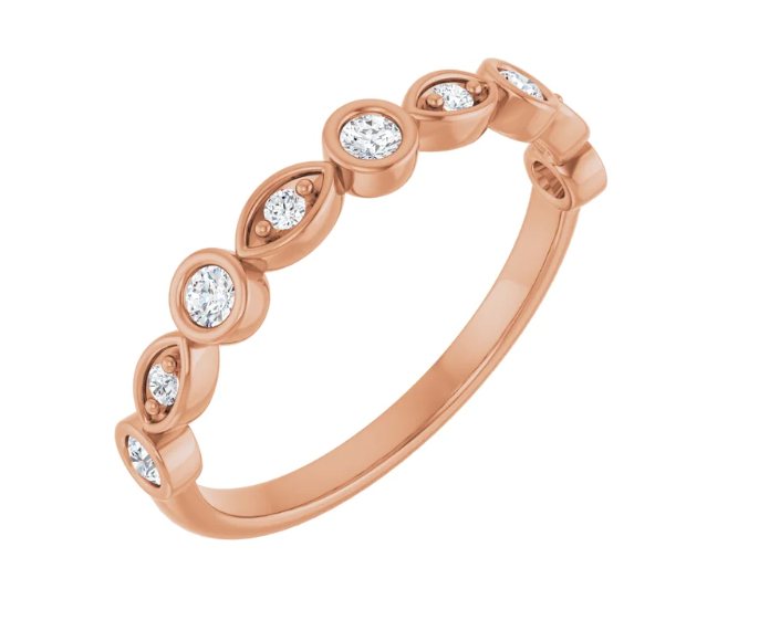14K Gold 0.20ctw Lab Grown Round Diamond Wedding Band Ring