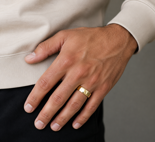 Traditional 6mm Rounded Mens Wedding Band Ring