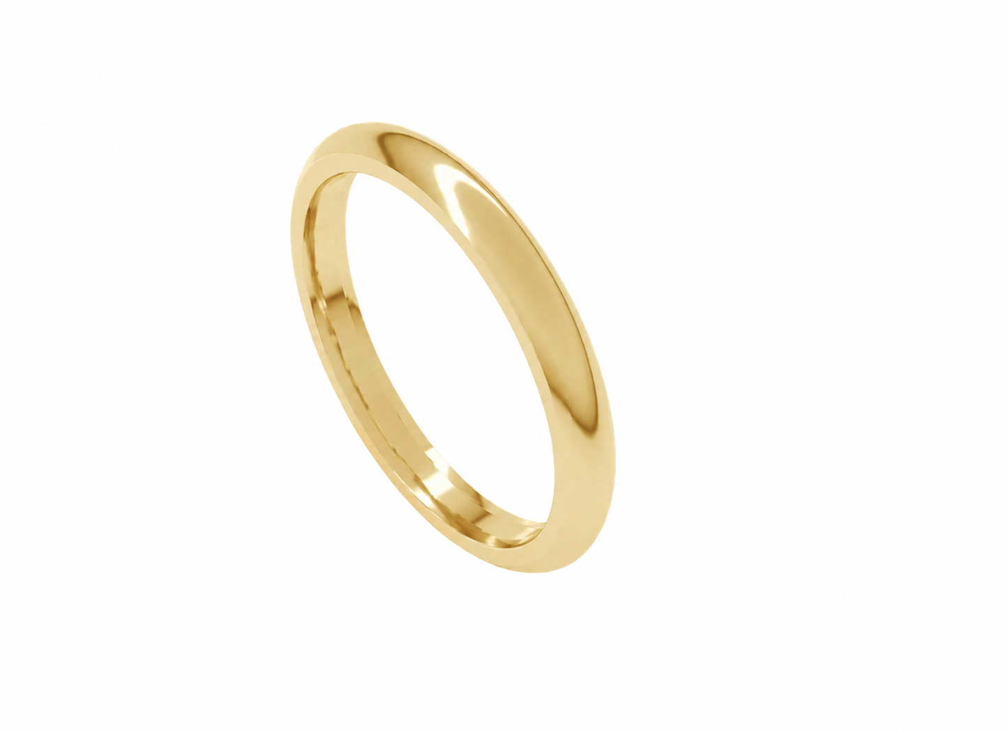 14K Gold 2.5mm Wedding Band Ring