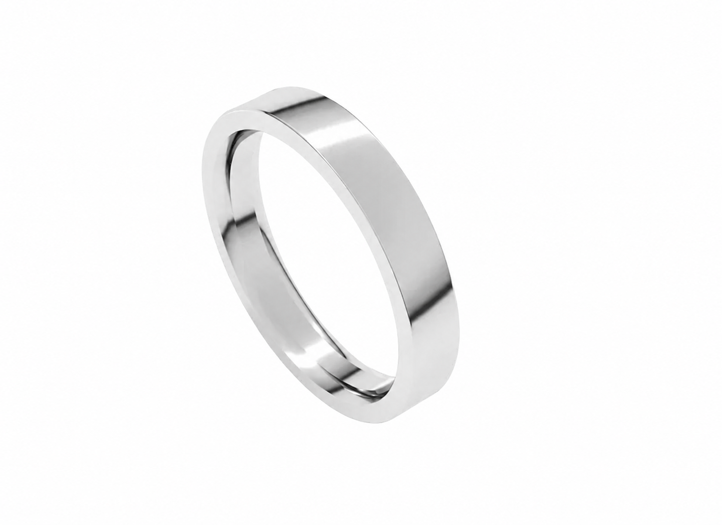 14K Gold 3.5mm Cigar Wedding Band Ring