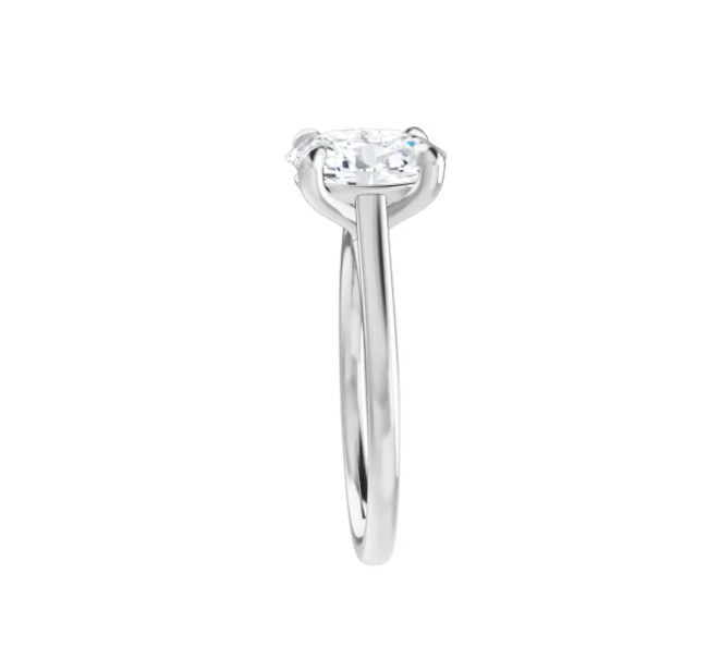 2.00 Carat Oval Brilliant Lab Diamond Cathedral Solitaire Engagement Ring