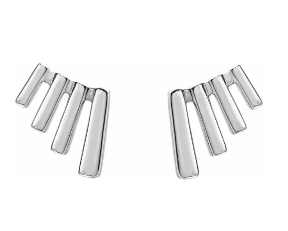 14k Gold Fan Ear Climbers