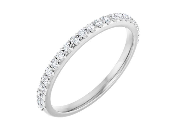 14K Gold 0.25ctw Round Lab Grown Diamond Band