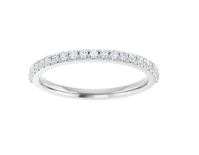 14K Gold 0.25ctw Round Lab Grown Diamond Band