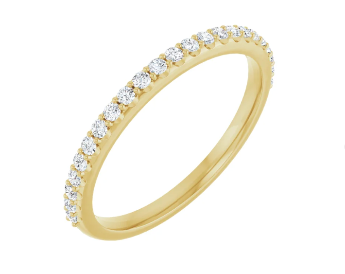 14K Gold 0.25ctw Round Lab Grown Diamond Band