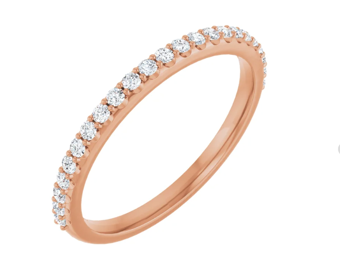 14K Gold 0.25ctw Round Lab Grown Diamond Band