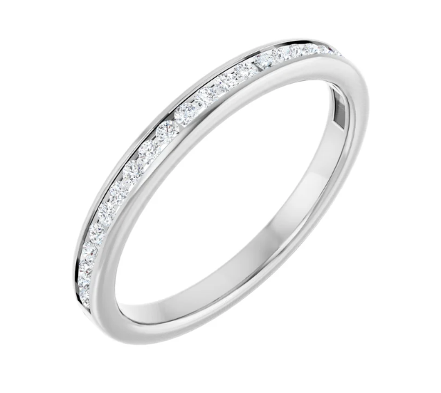 14K Gold 0.20ctw Round Lab Grown Diamond Channel Set Band
