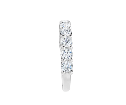 14K Gold 3mm Each Shared Prong Round Lab Diamond Anniversary Wedding Band