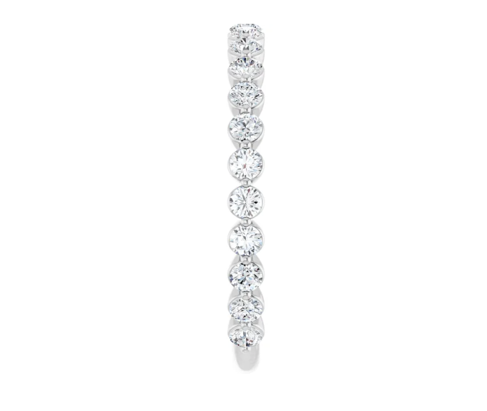14K Gold 0.75ctw Round Lab Diamond Shared Prong Wedding Band Ring