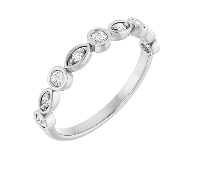 14K Gold 0.20ctw Lab Grown Round Diamond Wedding Band Ring