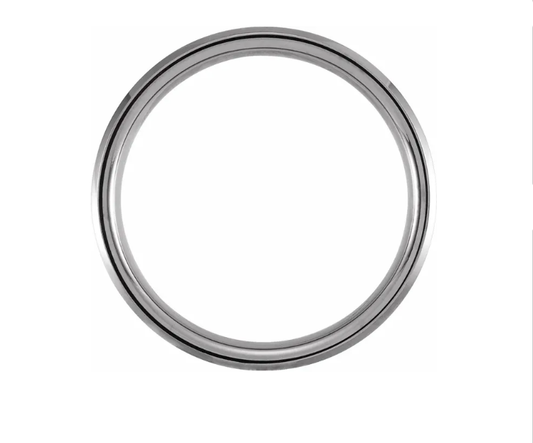 Tungsten 6 mm Beveled Edge Acacia Wood Inlay Comfort Fit Mens Wedding Band Ring