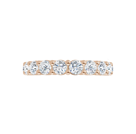 14K Gold 3mm Each Shared Prong Round Lab Diamond Anniversary Wedding Band