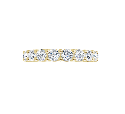 14K Gold 3mm Each Shared Prong Round Lab Diamond Anniversary Wedding Band