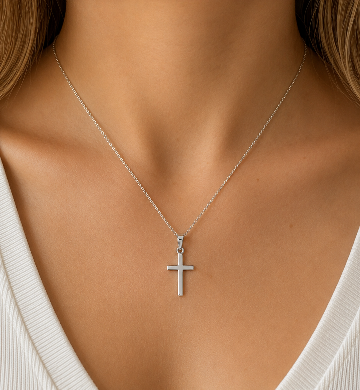 Sterling Silver Cross Pendant Necklace